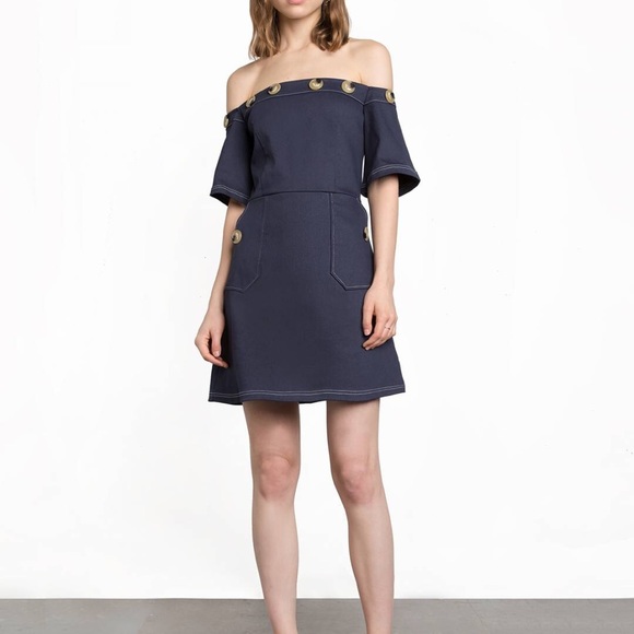 Pixie Market Off Shoulder Denim - Picture 6 of 8